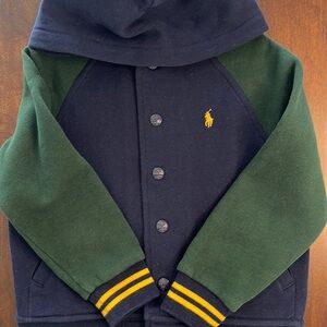 POLO Ralph Lauren Boys Knit Jacket with Hood in Size 4/4T